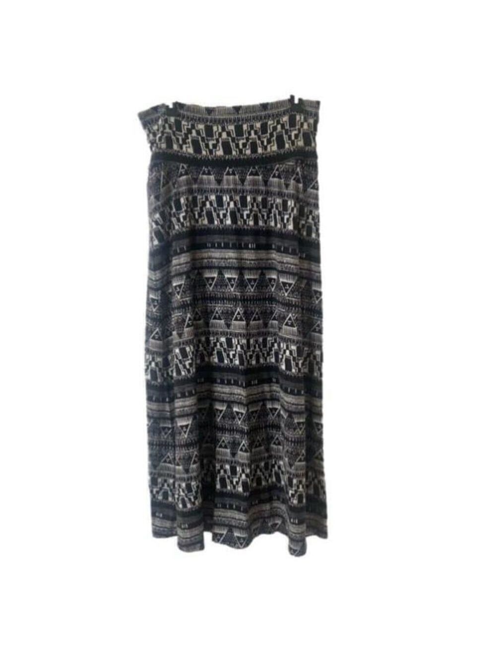 Mossimo Supply Co Black White Maxi Skirt Large